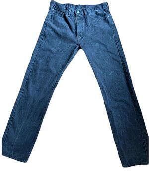 Levi’s 505 Jeans Men’s 36x34 Regular Fit Straight Leg Black Denim Red Tab